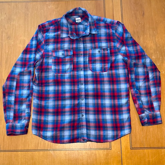 Men”s Volcom Plaid Long Sleeve Button Down - Size L - Picture 1 of 4